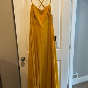 Dreamy Romance Mustard Yellow Backless Maxi Dress from lulu